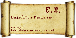 Bajzáth Marianna névjegykártya