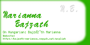 marianna bajzath business card